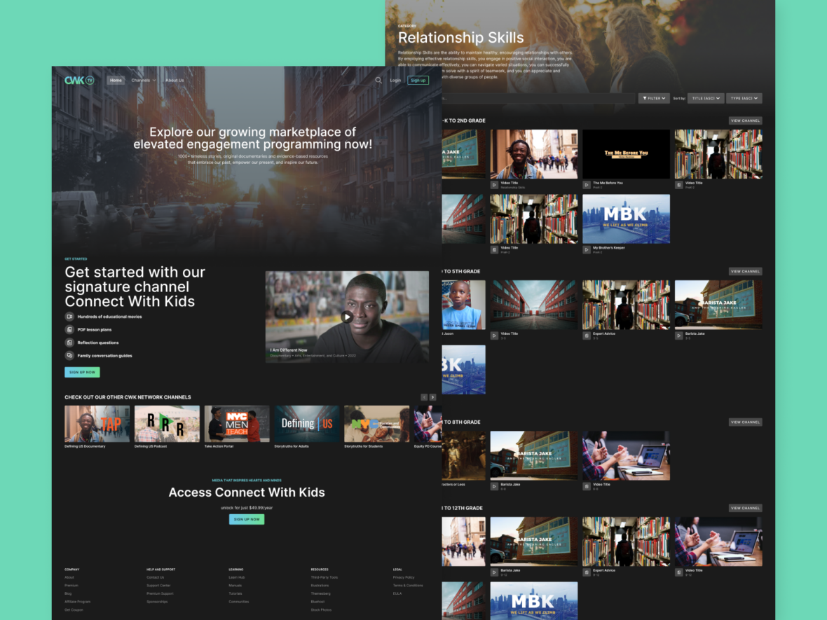 Connect With Kids Website Design